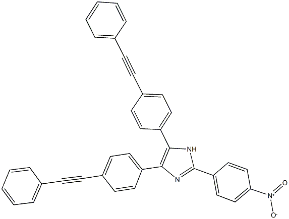 2-{4-nitrophenyl}-4,5-bis[4-(phenylethynyl)phenyl]-1H-imidazole 구조식 이미지