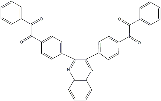 1-[4-(3-{4-[oxo(phenyl)acetyl]phenyl}-2-quinoxalinyl)phenyl]-2-phenyl-1,2-ethanedione Structure