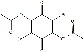 4-(acetyloxy)-2,5-dibromo-3,6-dioxo-1,4-cyclohexadien-1-yl acetate 구조식 이미지