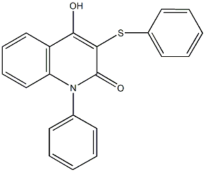 4-hydroxy-1-phenyl-3-(phenylsulfanyl)-2(1H)-quinolinone 구조식 이미지