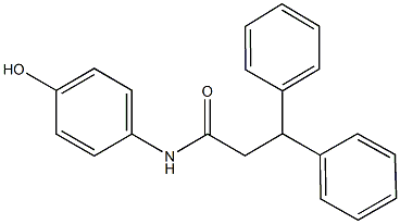 N-(4-hydroxyphenyl)-3,3-diphenylpropanamide 구조식 이미지