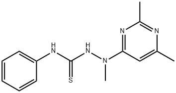 2-(2,6-dimethyl-4-pyrimidinyl)-2-methyl-N-phenylhydrazinecarbothioamide 구조식 이미지