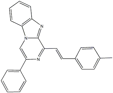 1-[2-(4-methylphenyl)vinyl]-3-phenylpyrazino[1,2-a]benzimidazole Structure