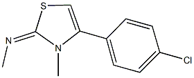 N-(4-(4-chlorophenyl)-3-methyl-1,3-thiazol-2(3H)-ylidene)-N-methylamine 구조식 이미지