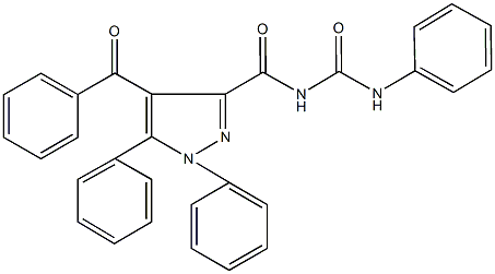 N-[(4-benzoyl-1,5-diphenyl-1H-pyrazol-3-yl)carbonyl]-N'-phenylurea 구조식 이미지