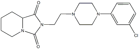2-{2-[4-(3-chlorophenyl)-1-piperazinyl]ethyl}tetrahydroimidazo[1,5-a]pyridine-1,3(2H,5H)-dione Structure