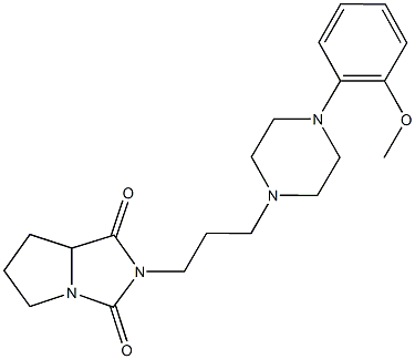 2-{3-[4-(2-methoxyphenyl)-1-piperazinyl]propyl}tetrahydro-1H-pyrrolo[1,2-c]imidazole-1,3(2H)-dione Structure