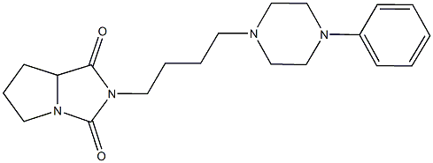 2-[4-(4-phenyl-1-piperazinyl)butyl]tetrahydro-1H-pyrrolo[1,2-c]imidazole-1,3(2H)-dione Structure