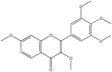 3,7-dimethoxy-2-(3,4,5-trimethoxyphenyl)-4H-chromen-4-one Structure