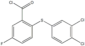 2-[(3,4-dichlorophenyl)sulfanyl]-5-fluorobenzoyl chloride 구조식 이미지