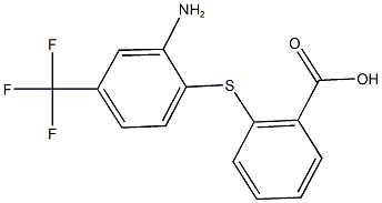 2-{[2-amino-4-(trifluoromethyl)phenyl]sulfanyl}benzoic acid 구조식 이미지