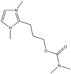 3-(1,3-dimethyl-1H-imidazol-3-ium-2-yl)propyl dimethylcarbamate 구조식 이미지