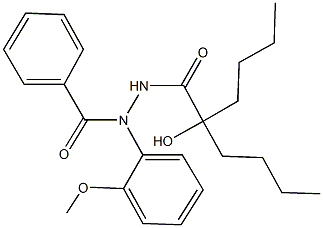 N'-(2-butyl-2-hydroxyhexanoyl)-N-(2-methoxyphenyl)benzohydrazide 구조식 이미지