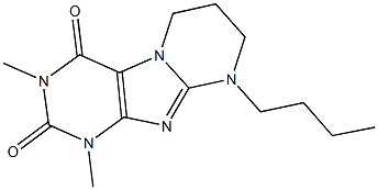 9-butyl-1,3-dimethyl-6,7,8,9-tetrahydropyrimido[2,1-f]purine-2,4(1H,3H)-dione 구조식 이미지