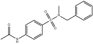 N-(4-{[benzyl(methyl)amino]sulfonyl}phenyl)acetamide 구조식 이미지