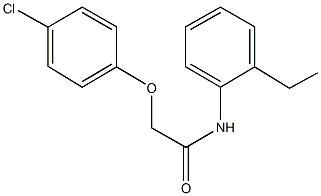 2-(4-chlorophenoxy)-N-(2-ethylphenyl)acetamide 구조식 이미지