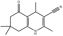 2,4,7,7-tetramethyl-5-oxo-1,4,5,6,7,8-hexahydro-3-quinolinecarbonitrile 구조식 이미지