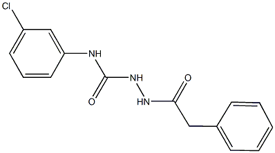 N-(3-chlorophenyl)-2-(phenylacetyl)hydrazinecarboxamide 구조식 이미지