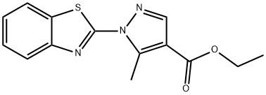 ethyl 1-(1,3-benzothiazol-2-yl)-5-methyl-1H-pyrazole-4-carboxylate 구조식 이미지