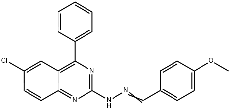 4-methoxybenzaldehyde (6-chloro-4-phenyl-2-quinazolinyl)hydrazone Structure