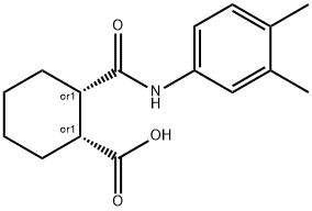 2-[(3,4-dimethylanilino)carbonyl]cyclohexanecarboxylic acid Structure