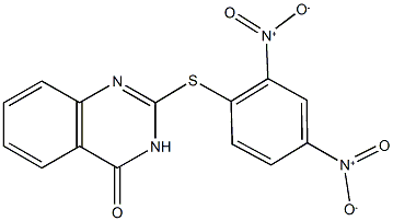 2-({2,4-bisnitrophenyl}sulfanyl)-4(1H)-quinazolinone 구조식 이미지