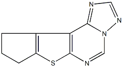 9,10-dihydro-8H-cyclopenta[4,5]thieno[3,2-e][1,2,4]triazolo[1,5-c]pyrimidine 구조식 이미지