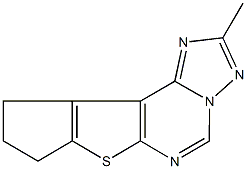 2-methyl-9,10-dihydro-8H-cyclopenta[4,5]thieno[3,2-e][1,2,4]triazolo[1,5-c]pyrimidine 구조식 이미지