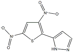 5-{3,5-bisnitro-2-thienyl}-1H-pyrazole 구조식 이미지