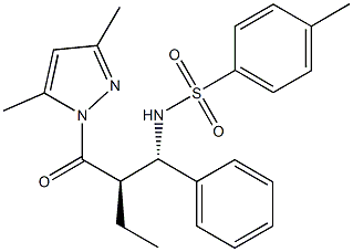 N-{2-[(3,5-dimethyl-1H-pyrazol-1-yl)carbonyl]-1-phenylbutyl}-4-methylbenzenesulfonamide 구조식 이미지