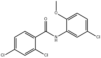 2,4-dichloro-N-(5-chloro-2-methoxyphenyl)benzamide 구조식 이미지