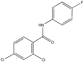 2,4-dichloro-N-(4-fluorophenyl)benzamide 구조식 이미지