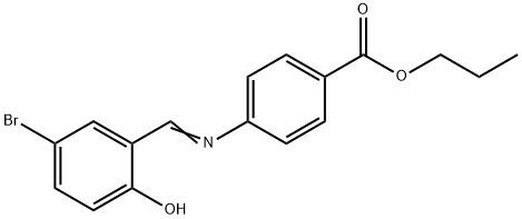 propyl 4-[(5-bromo-2-hydroxybenzylidene)amino]benzoate Structure