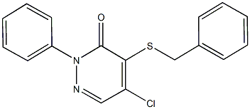 4-(benzylsulfanyl)-5-chloro-2-phenyl-3(2H)-pyridazinone Structure
