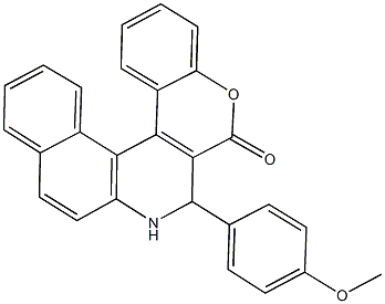 3-(4-methoxyphenyl)-3,4-dihydro-2H-benzo[f]chromeno[3,4-c]quinolin-2-one 구조식 이미지