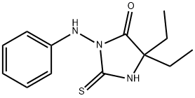 3-anilino-5,5-diethyl-2-thioxo-4-imidazolidinone 구조식 이미지