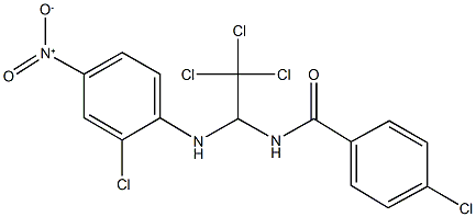 4-chloro-N-(2,2,2-trichloro-1-{2-chloro-4-nitroanilino}ethyl)benzamide Structure
