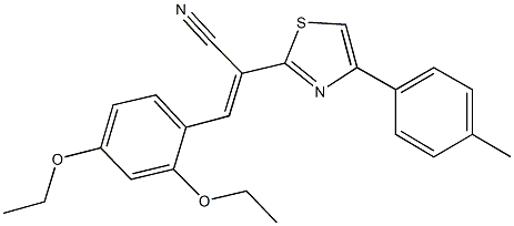 3-(2,4-diethoxyphenyl)-2-[4-(4-methylphenyl)-1,3-thiazol-2-yl]acrylonitrile 구조식 이미지