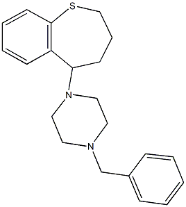 1-benzyl-4-(2,3,4,5-tetrahydro-1-benzothiepin-5-yl)piperazine Structure