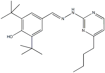 3,5-ditert-butyl-4-hydroxybenzaldehyde (4-butyl-2-pyrimidinyl)hydrazone Structure