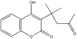 3-(1,1-dimethyl-3-oxobutyl)-4-hydroxy-2H-chromen-2-one 구조식 이미지