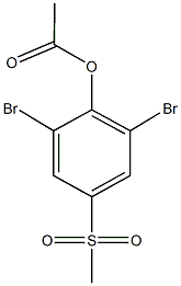 2,6-dibromo-4-(methylsulfonyl)phenyl acetate Structure