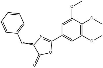 4-benzylidene-2-(3,4,5-trimethoxyphenyl)-1,3-oxazol-5(4H)-one 구조식 이미지