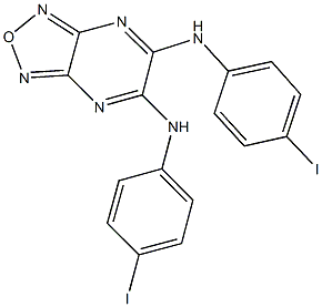 N~5~,N~6~-bis(4-iodophenyl)[1,2,5]oxadiazolo[3,4-b]pyrazine-5,6-diamine Structure