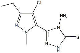 4-amino-5-(4-chloro-3-ethyl-1-methyl-1H-pyrazol-5-yl)-2,4-dihydro-3H-1,2,4-triazole-3-thione 구조식 이미지