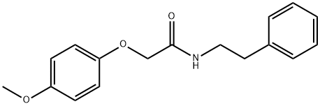 2-(4-methoxyphenoxy)-N-(2-phenylethyl)acetamide Structure