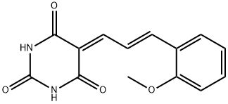 5-[3-(2-methoxyphenyl)-2-propenylidene]-2,4,6(1H,3H,5H)-pyrimidinetrione 구조식 이미지