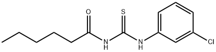 N-(3-chlorophenyl)-N'-hexanoylthiourea 구조식 이미지