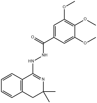 N'-(3,3-dimethyl-3,4-dihydro-1-isoquinolinyl)-3,4,5-trimethoxybenzohydrazide 구조식 이미지