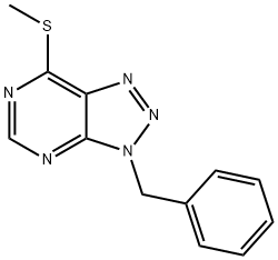 3-benzyl-7-(methylsulfanyl)-3H-[1,2,3]triazolo[4,5-d]pyrimidine 구조식 이미지